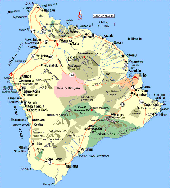 美国夏威夷群岛地图图片